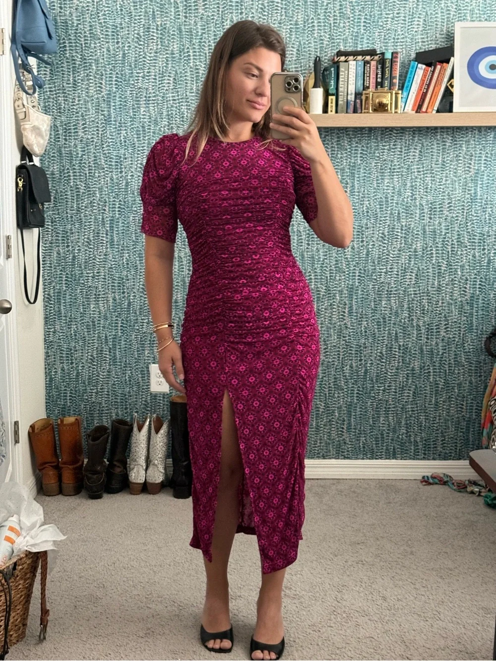 Free People Brielle dress in fuscia size small